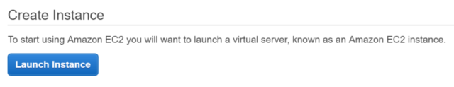The "Blue Launch" Button to Launch an Amazon EC2 Instance